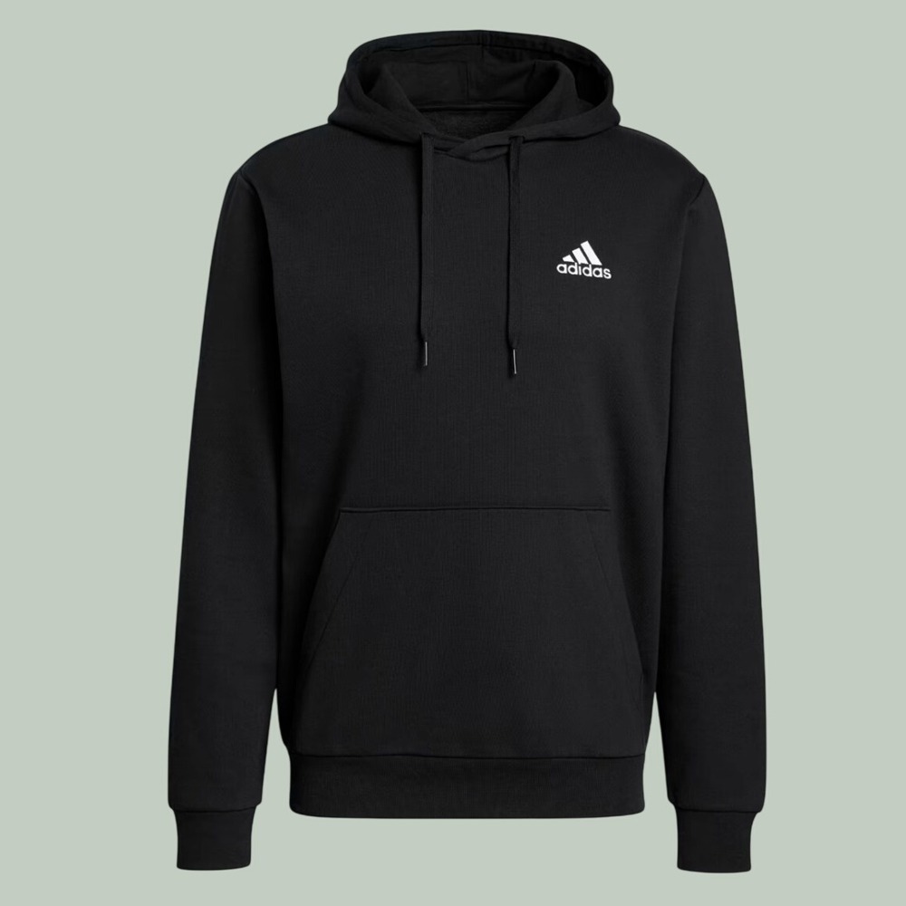 Adidas Feelcozy HD Black Athletic Hoodie Sweatshirt Men's Size XXL NEW
